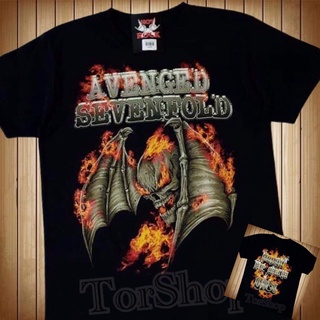 เสื้อยืดโอเวอร์ไซส์RockYeah &amp; HotRock T Shirt 3D เสื้อยืด AVENGED SEVENFOLD สกรีนคมชัดHD (ไซส์ยุโรป) เสื้อยืดดำ เสื้อวิน