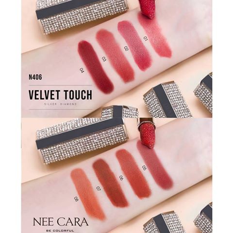 โปรค่าส่ง25บาท-nee-cara-velvet-touch-silver-diamond-lipstick-n406-ลิปสติกเนื้อกำมะหยี-4-กรัม