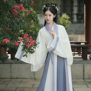 ชุดฮั่นฝู Hanfu แบรนด์ Gu ya jing li ราชวงศ์จิ้น กระโปรงยาว กระโปรงผูก เสื้อแบบผูก ฮั่นฝูชาย ฮั่นฝูหญิง unisex