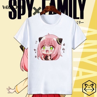 Walkie เสื้อยืดแขนสั้น ผ้าฝ้าย พิมพ์ลายคอสเพลย์ Spy X Family Anya Forger แฟชั่นฤดูร้อน สําหรับผู้ชาย และผู้หญิง