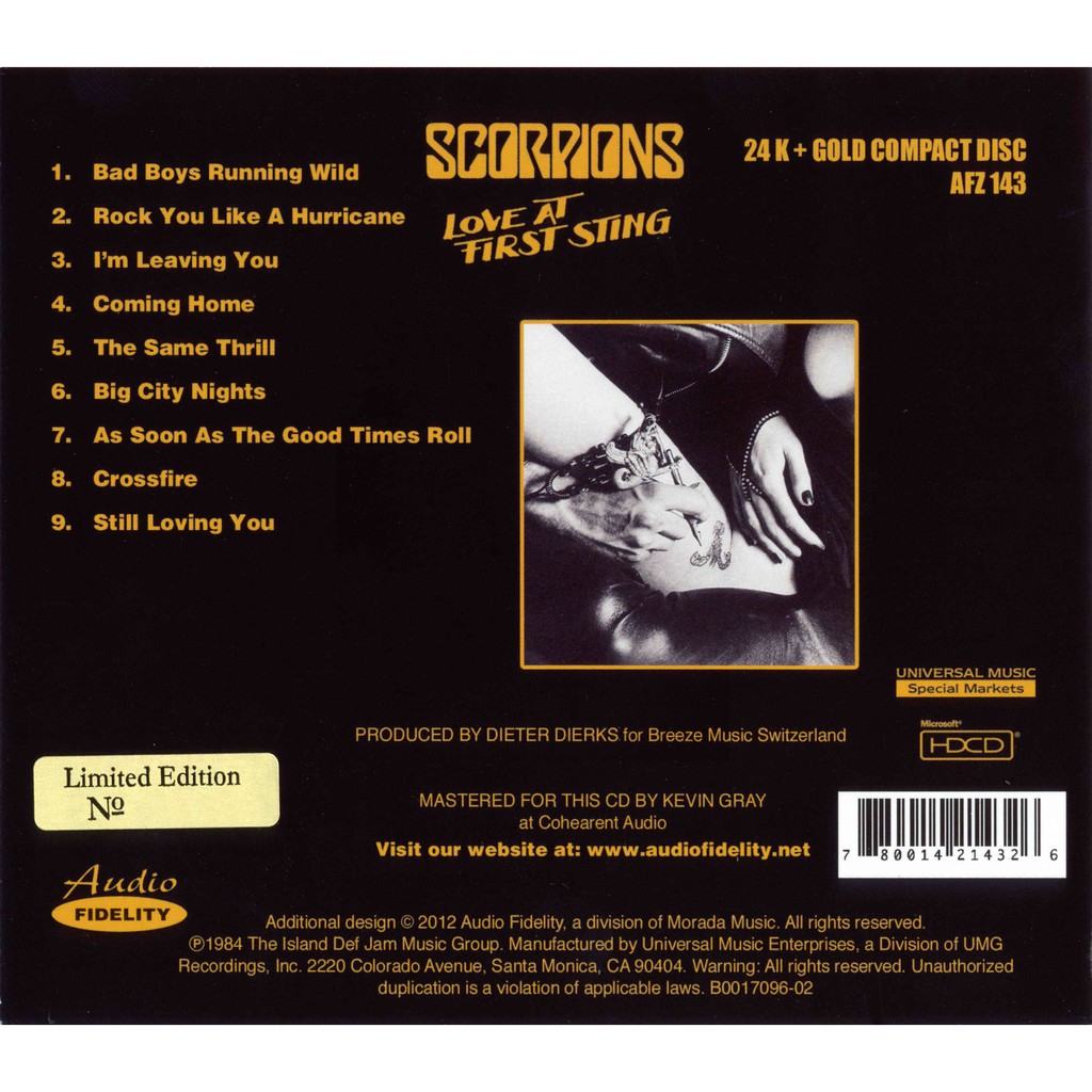 ซีดีเพลง-cd-scorpions-1984-love-at-first-sting-2012-remaster-usa-ในราคาพิเศษสุดเพียง159บาท