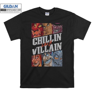 เสื้อยืดผ้าฝ้ายพิมพ์ลายขายดี Gildan เสื้อยืด มีฮู้ด ทรงโท้ท ลาย Disney Villains Chillin Like โอเวอร์ไซซ์ สําหรับผู้ชาย แ