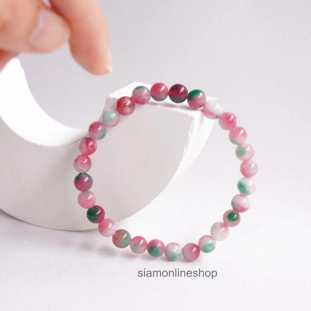 HOKLOKSEW หินฮกลกซิ่ว หยกสามสี เลือกขนาดเม็ดหินได้ (4-14 มม.) https://wayoza.com