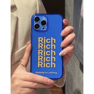 เคสไอโฟนใสน้ำเงิน Rich i7-14promax (Case iphone)