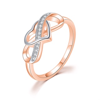 สินค้า ZHOUYANG แหวนแต่งงานสำหรับผู้หญิงหัวใจความรักไม่รู้จบมินิน่ารักเพทาย แหวนขายส่งเครื่องประดับเจ้าสาว DZR029
