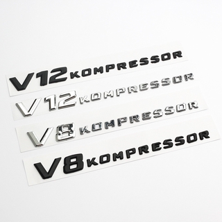 สติกเกอร์ฉลาก V12 V8 KOMPRESSOR ฉลากเทอร์โบชาร์จเจอร์ สําหรับ Mercedes Benz