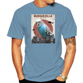 เสื้อยืดผ้าฝ้ายพรีเมี่ยม เสื้อยืด ผ้าฝ้าย 100% ลาย Budgiezilla แฟชั่น 2022 สินค้าขายดี | เสื้อยืด ลาย Budgie for Budgeri