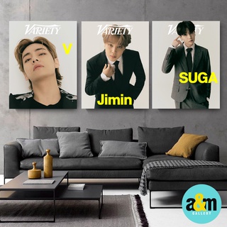 โปสเตอร์ไม้ ลาย Bts JIN RM SUGA JUNGKOOK J-HOPE JIMIN V I สําหรับแขวนตกแต่งผนังห้อง