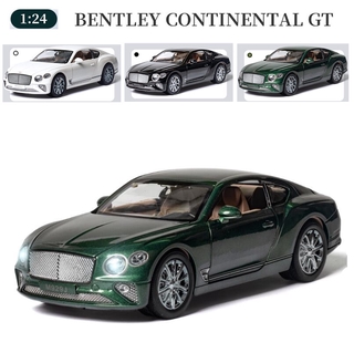 1:24 BENTLEY CONTINENTAL GT รถหล่อโลหะผสมรุ่นรถเสียงและแสงดึงกลับรถโมเดลรถของเล่น Diecast Vehicles Car Model