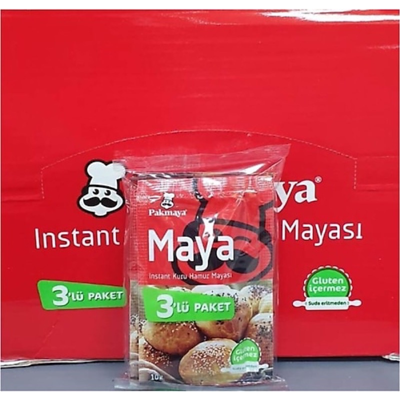 ภาพหน้าปกสินค้า*พร้อมส่ง*ยีสต์แห้งสำเร็จรูป ( Pakmaya )Instant dry yeast 10 กรัม x3 ซอง นำเข้าจากตุรกี จากร้าน siam_ottoman บน Shopee