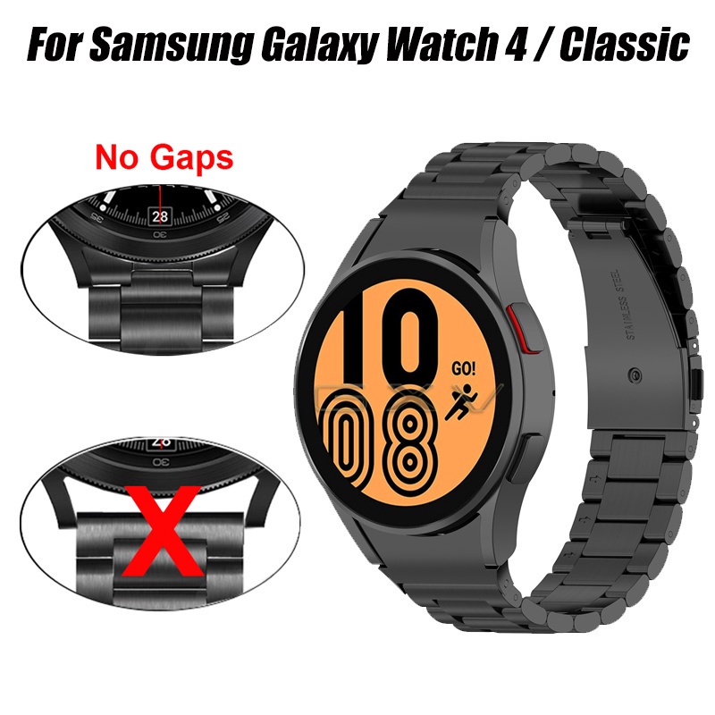 ภาพหน้าปกสินค้าสายนาฬิกาข้อมือสแตนเลสโลหะสําหรับ Samsung Galaxy Watch 4 44 มม. 40 มม. คลาสสิก 46 มม. 42 มม.
