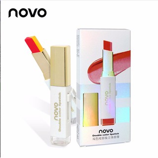 สินค้า HOT ! NOVO Double Color Lipstick โนโว ลิปทูโทน ลิปสติก ทูโทนลิป 2 เฉด  2 สี 2 เนื้อสัมผัส สีสวย no.5095