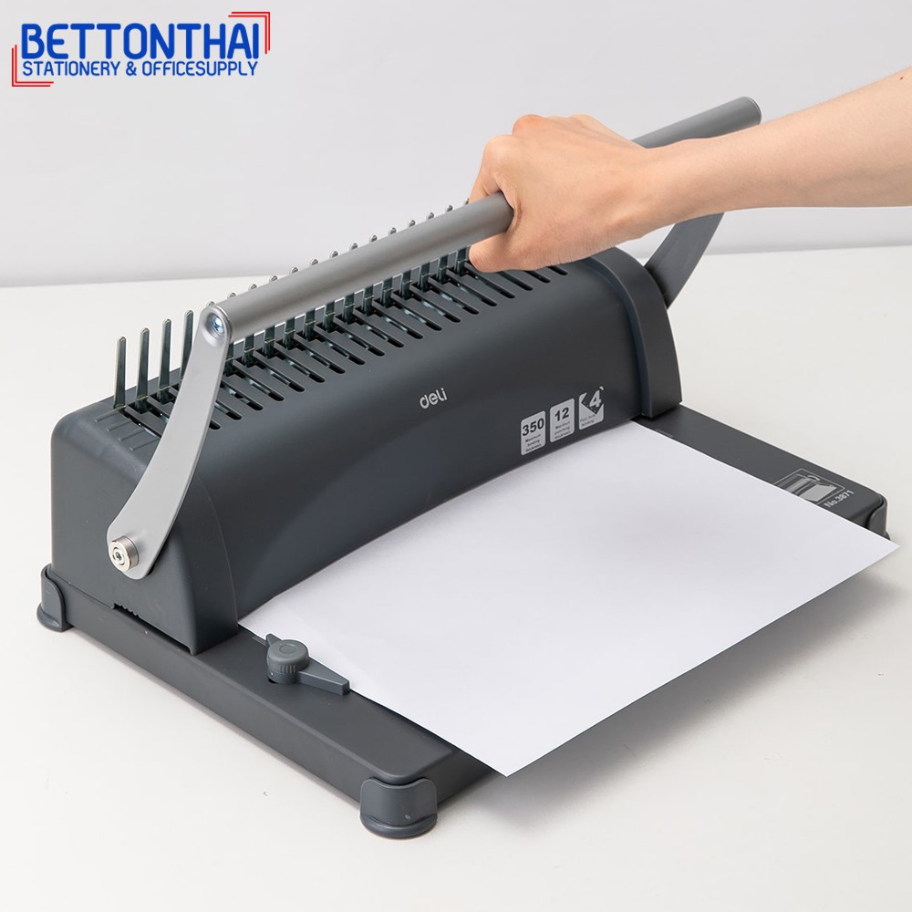 deli-3871-binding-machine-เครื่องเข้าเล่มเอกสาร-a4-สั้นกระดูกงู-สินค้ารับประกัน-1-ปี-เครื่องเข้าเล่ม-อุปกรณ์สำนักงาน