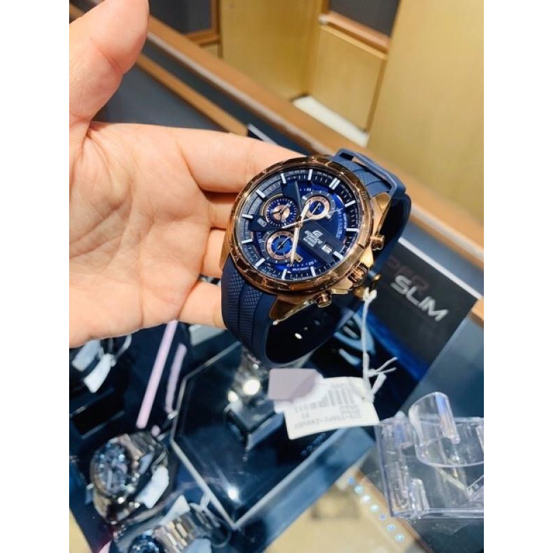 casio-edifice-นาฬิกาข้อมือผู้ชาย-สายยางเรซิ่น-รุ่น-efr-556pc-2av-สีโรวโกลด์-ประกันศูนย์เซ็นทรัลcmg-1-ปี