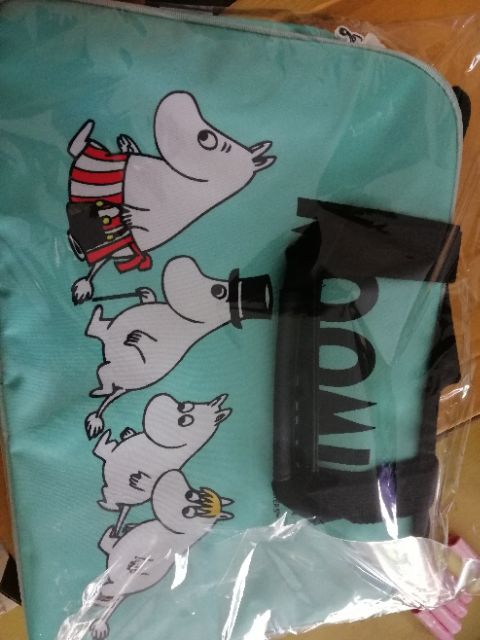 ขายกระเป๋าสะพายmoomin-ของใหม่ยังไม่แกะซีล-สีเขียวฟ้า-น่ารัก-น่าใช้สุดๆ