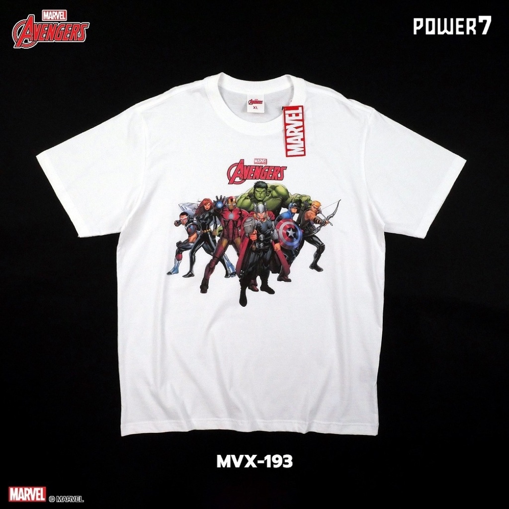 เสื้อยืดผ้าฝ้ายพิมพ์ลายขายดี-เสื้อยืดการ์ตูน-ลิขสิทธ์แท้-marvel-comics-t-shirts-mvx-193