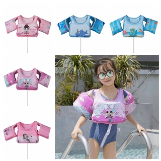 ภาพหน้าปกสินค้า2-6 Years Kids Boys Life Jacket and Swimming Arm Ring Cartoon Mermaid Blue Pink Baby Girl Buoyancy Vest Foam Buoyancy Suit ที่เกี่ยวข้อง