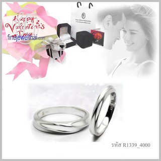 Finejewelthai-แหวนคู่-แหวนเกลี้ยง-แหวนงินแท้-แหวนหมั้น-แหวนแต่งงาน-Couple-Silver-Ring-Valentine Gift71