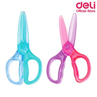 Deli 6067 Plastic Scissors กรรไกรพลาสติกสำหรับเด็ก ขนาด 4 3/4นิ้ว สุดน่ารัก คละสี 1ชิ้น กรรไกร กรรไกรแฟนซี กรรไกรพลาสติก