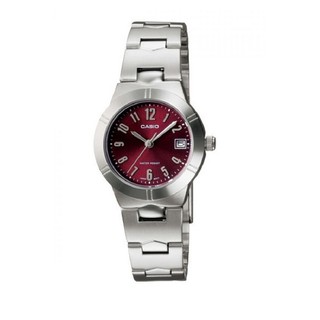 Casio Analog Lady นาฬิกาข้อมือผู้หญิง สายสแตนเลส รุ่น LTP-1241D-4A2DF - สีเงิน/ชมพู