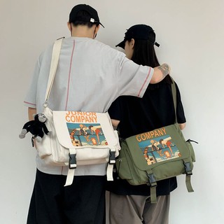 สินค้า QaQ กระเป๋า bag กระเป๋าสะพายข้างผู้ชายแบรนด์น้ำฮาราจูกุกระเป๋าสะพายข้างนักเรียนชั้นเรียนกระเป๋าสะพายลำลองญี่ปุ่นหญิง