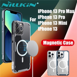 NILLKIN เคส iPhone 13 Pro Max Mini รุ่น Transparent TPU+PC Soft Silicone Cover Magnetic Case Full Lens Protection