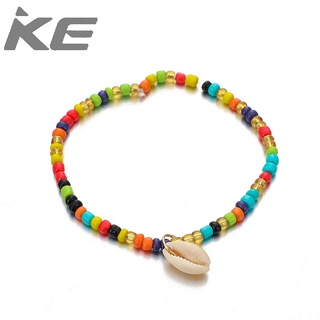 Chain Colored Rice Beads Beach Ocean Shell Anklet Women for girls for women low price