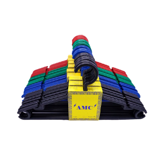 AMC ไม้แขวนเสื้อพลาสติก สำหรับผู้ใหญ่ ขนาด 39 x 19 cm มี 4 สี