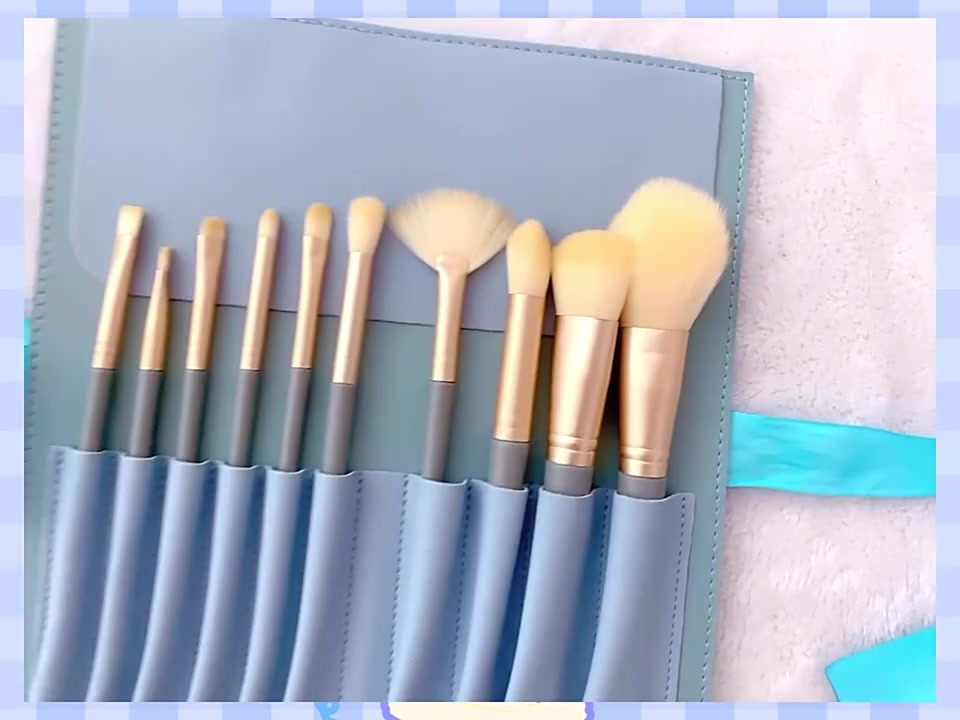 ชุดแปรงแต่งหน้า-ขนแปรงนุ่ม-อเนกประสงค์-พรีเมี่ยม-10-ชิ้น
