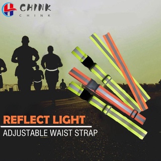 สินค้า Chink เข็มขัดสะท้อนแสง เพื่อความปลอดภัย ปรับได้ มองเห็นได้ในที่มืด หลากสี สําหรับขี่จักรยาน
