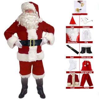 ภาพขนาดย่อของภาพหน้าปกสินค้าชุดคอสเพลย์ซานตาคลอส เหมาะกับปาร์ตี้คริสต์มาส สําหรับผู้ชาย และผู้ใหญ่ จากร้าน shengy.th บน Shopee