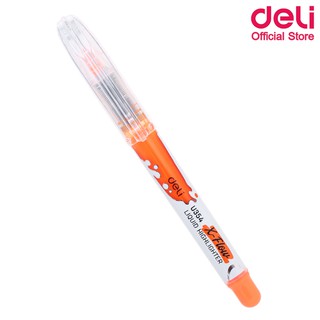 Deli U35460 Liquid Highlighter ปากกาไฮไลท์ สีส้ม ขนาดหัว 1-5mm แพ็ค 1 แท่ง ปากกา ปากกาไฮไลท์ อุปกรณ์เครื่องเขียน ไฮไลท์