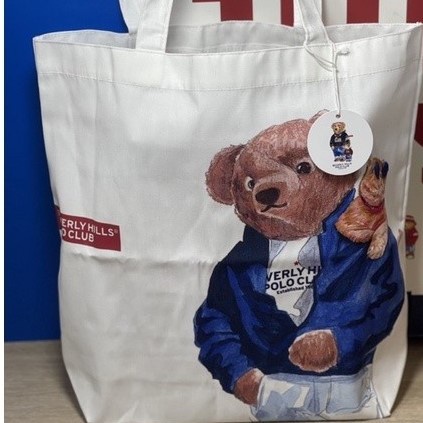 ภาพหน้าปกสินค้ากระเป๋าผ้า POLO ลายหมี น่ารักๆ จาก BHPC 100% จากร้าน him002 บน Shopee