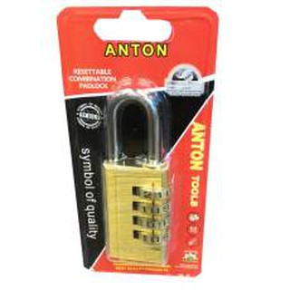 Anton - กุญแจล็อคทองเหลืองแบบใส่รหัส 3 หลัก