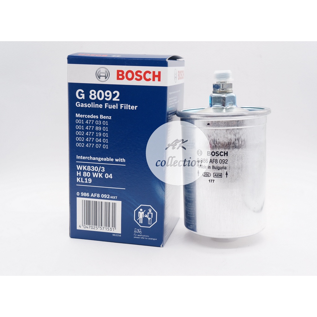 benz-กรองน้ำมันเชื้อเพลิง-กรองเบนซิน-bosch-g8092-kl19-เบนซ์-รุ่น-w124-190e-w201-w123-w126-w116-r107-w107-kl19