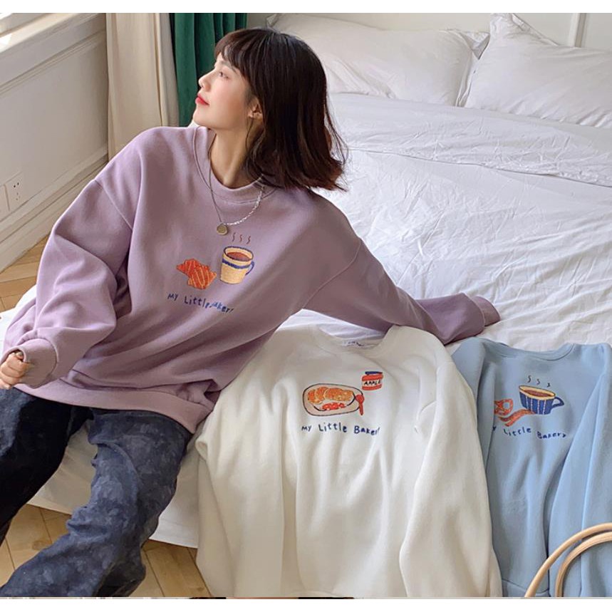 เสื้อสเวตเตอร์ผู้หญิงญี่ปุ่นและเกาหลี-พลัสกำมะหยี่-ใส่สบายสุดๆ-ลายน่ารัก-3-สี-m-2xl