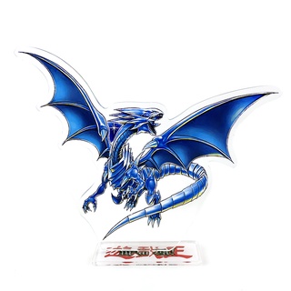 Yu-gi-oh! โมเดลฟิกเกอร์อะคริลิค รูปการ์ตูนอนิเมะ Blue Eyes White Dragon สําหรับวางเค้ก