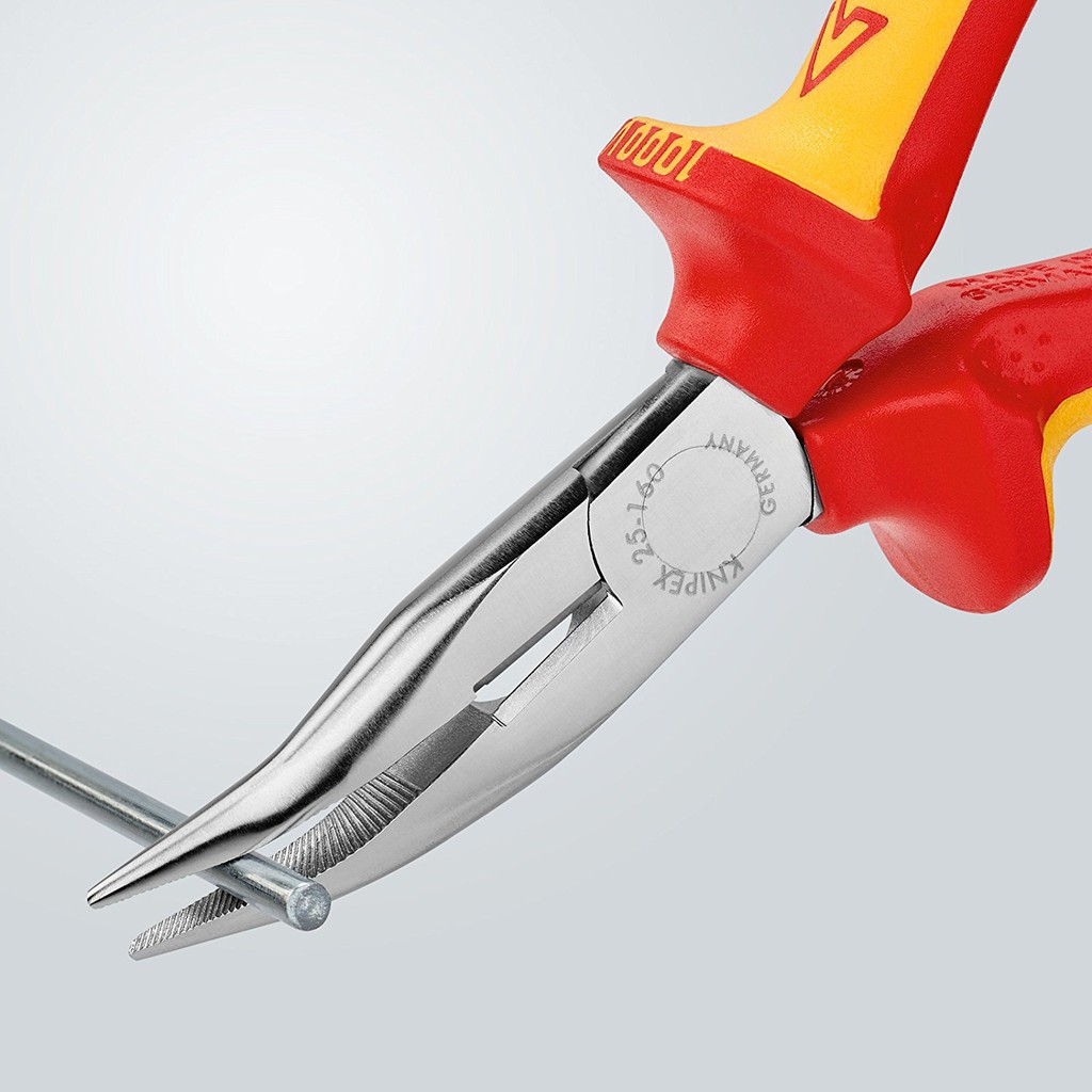 knipex-snipe-nose-side-cutting-pliers-vde-160-mm-คีมปากแหลมปลายงอ-vde-160-มม-รุ่น-2526160