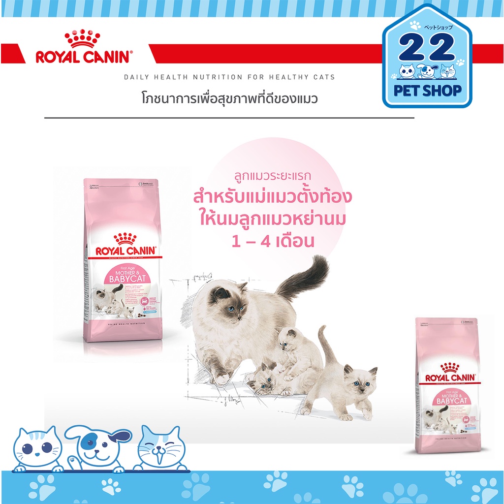 royal-canin-babycat-kitten-รอยัล-คานิน-อาหารลูกแมว-ชนิดเม็ด-อายุ-1-4-เดือน-แม่แมวท้อง-ให้นมและลูกแมว-อายุ-4-12-เดือน-2kg