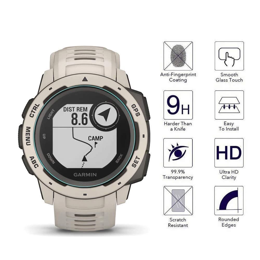 กันสาดฟิล์มกระจกนิรภัย 2.5 แผ่นสำหรับ Garmin Instinct