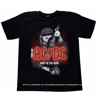 เสื้อยืดผ้าฝ้ายCOTTON เสื้อวง AC/DC เสื้อยืดวง ACDC เสื้อวงร็อค acdc BLACKS-5XL