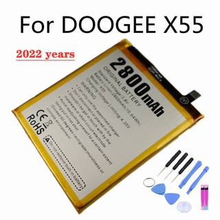 2022 years New High Quality Authentic 2800mAh Replacement Battery For DOOGEE X55 Smartphone Bateria Batteries + Tools