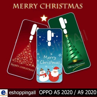 เคสมือถือ oppo a5 2020 a9 2020 เคสกรอบแข็งลายลาย Xmas พร้อมส่ง กรอบมือถือส่งของในไทย