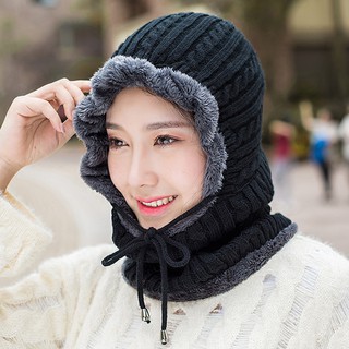 ภาพหน้าปกสินค้าหมวกผ้าขนสัตว์ถัก ป้องกันหู เหมาะกับใส่ขี่จักรยานกลางแจ้ง แฟชั่นฤดูใบไม้ร่วง และฤดูหนาว สไตล์เกาหลี สําหรับผู้หญิง ที่เกี่ยวข้อง