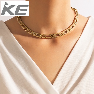 Trendy Jewelry Punk Hip Hop Exaggerated Jewelry Simple Single Gold Chain Necklace for girls fo