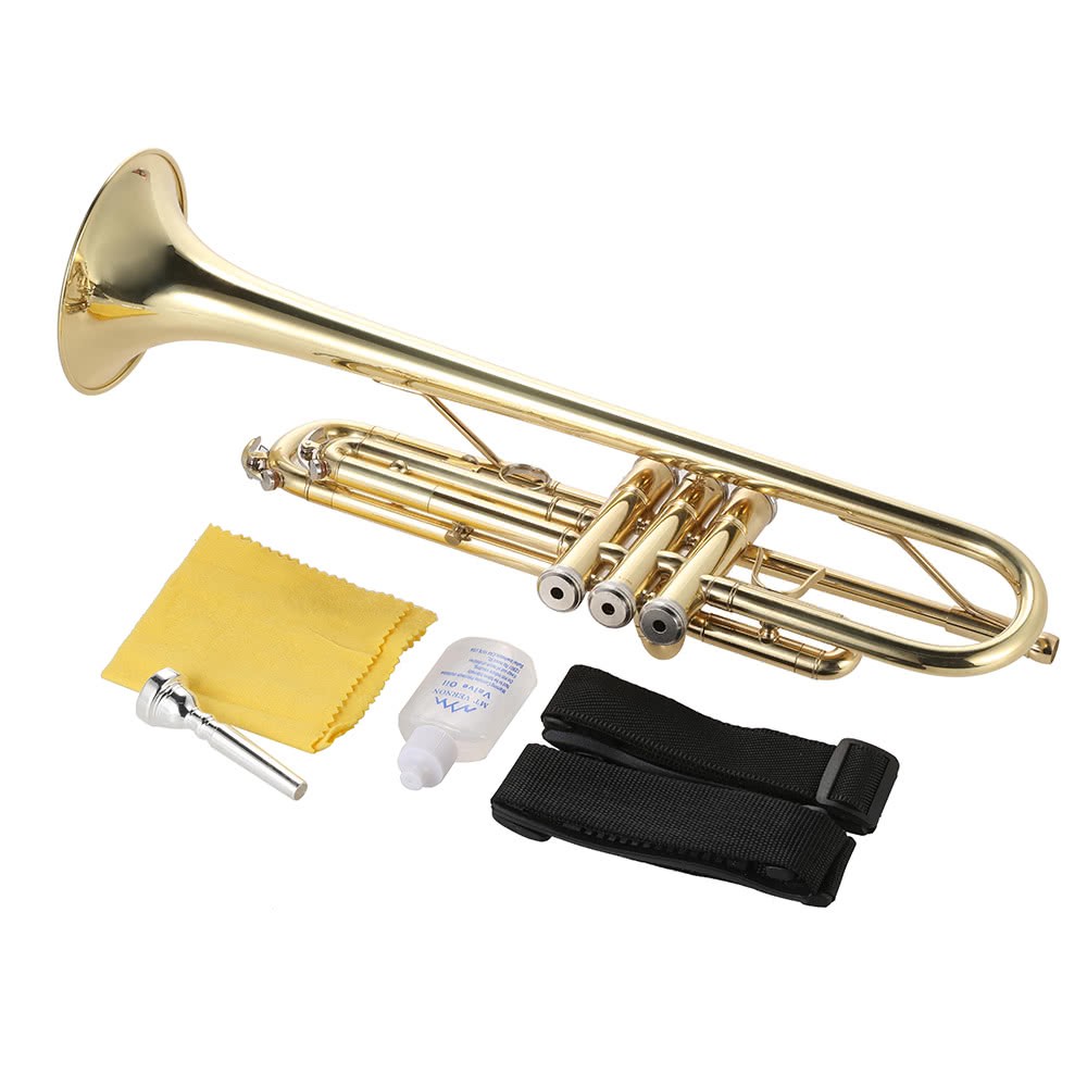 pre-order-trumpet-bb-b-flat-ทรัมเป็ต-บี-แฟลท-พร้อม-กล้องโฟมหุ้มกํามะหยี่-อุปกรณ์ทำความสะอาด