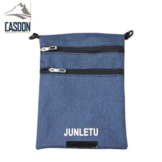 CASDON-กระเป๋าสะพายข้าง กระเป๋าแฟชั่น ใช้งานได้ 2 ด้าน ผลิตจากผ้าแคนวาสฟอก มี 4 ช่อง ปรับสายได้ รุ่น HS-1040