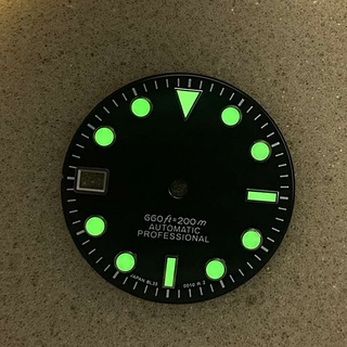 ภาพขนาดย่อของภาพหน้าปกสินค้าหน้าปัดนาฬิกาข้อมือ 9 O'clock เรืองแสง สีเขียว 28.5 มม. สําหรับ NH35 Movement จากร้าน fufang.th บน Shopee ภาพที่ 3
