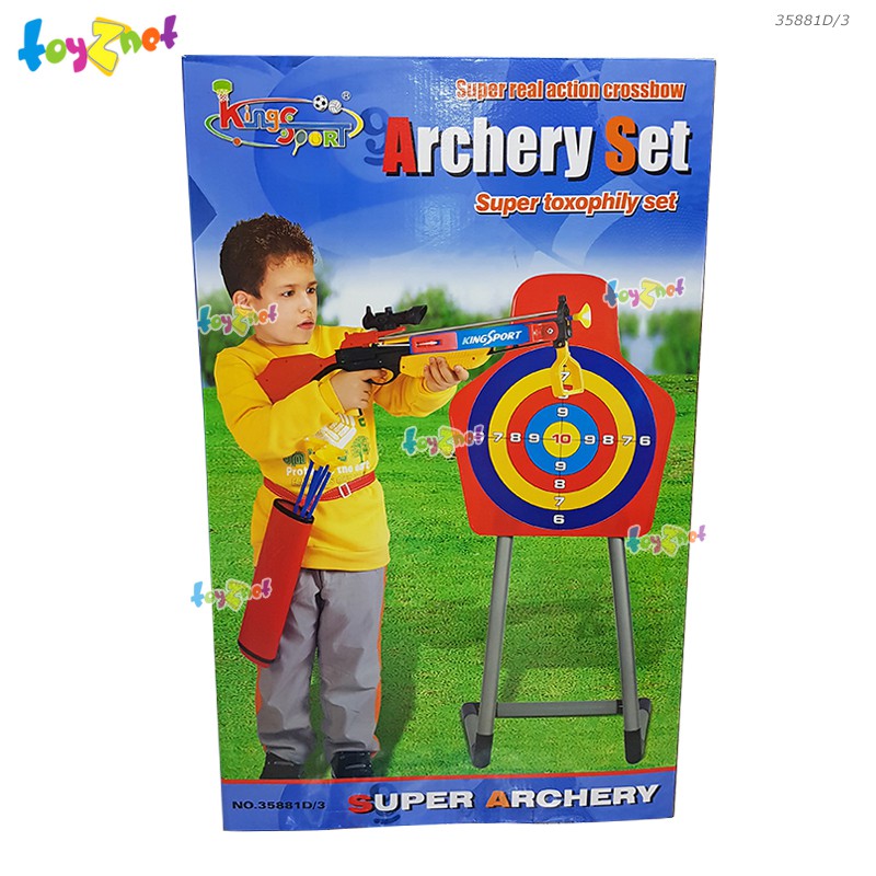 ภาพหน้าปกสินค้าToyznet ชุดของเล่น หน้าไม้ ธนู พร้อมเป้า รุ่น 35881D/3 จากร้าน toyznet บน Shopee