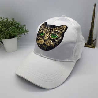 ✔️✔️พร้อมส่งในไทย✔️✔️ หมวกแก๊ป cap ผ้า ทาสแมว กุชชี่แมว สวยมากก